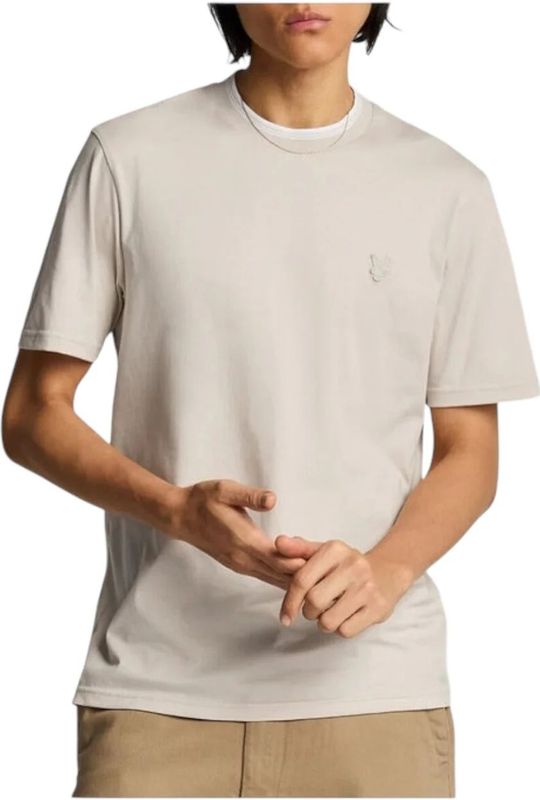 Lyle & Scott - Tipped Superfine T-shirt - Beige - Heren