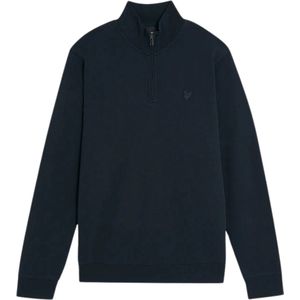 Lyle & Scott - Superfine Quarter Zip Sweatshirt - Donker Marineblauw - Heren