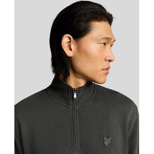 Lyle & Scott - Lyle&Scott Superfine Quarter Zip - Trui - Donkergrijs