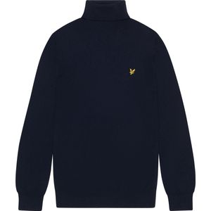 Lyle & Scott Cotton merino turtleneck jumper - dark navy