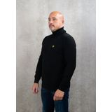 Lyle & Scott Cotton merino turtleneck jumper - jet black