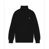 Lyle & Scott Cotton merino turtleneck jumper - jet black