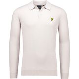 Lyle & Scott - Katoen Merino Polo - Beige - Lange Mouwen