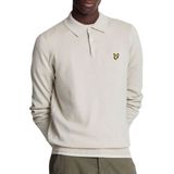 Lyle & Scott - Katoen Merino Polo - Beige - Lange Mouwen