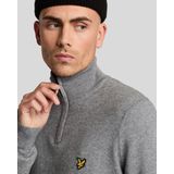 Lyle & Scott - Truien - Grijs - Katoen - Cotton Merino Quarter Zip Jumper