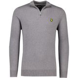 Lyle & Scott - Truien - Grijs - Katoen - Cotton Merino Quarter Zip Jumper