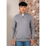 Lyle & Scott - Truien - Grijs - Katoen - Cotton Merino Quarter Zip Jumper