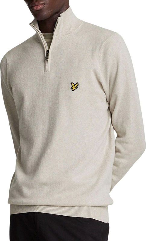 Lyle & Scott - Cotton Merino Quarter Zip - Trui - Cove