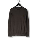 Lyle & Scott Cotton Merino Crew Neck Jumper Truien & Vesten Heren - Sweater - Hoodie - Vest- Donkergrijs - Maat XS