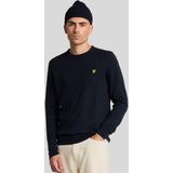 Lyle & Scott - Gebreide Trui - Donker Marineblauw - Katoen - Merinowol