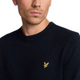 Lyle & Scott - Gebreide Trui - Donker Marineblauw - Katoen - Merinowol