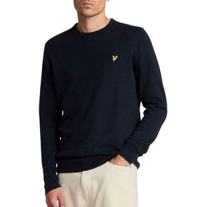 Lyle & Scott - Gebreide Trui - Donker Marineblauw - Katoen - Merinowol