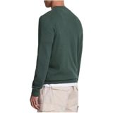 Lyle & Scott katoenen merino trui met ronde hals - diepgroen