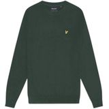 Lyle & Scott katoenen merino trui met ronde hals - diepgroen