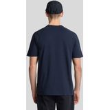 Lyle & Scott - Linnenmix Raglan T-shirt - Blauw - Regular Fit