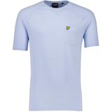 Lyle&Scott - T-shirt - Lichtblauw - Katoen/Linnen - Ronde Hals