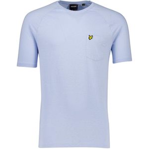 Lyle&Scott - T-shirt - Lichtblauw - Katoen/Linnen - Normale Fit
