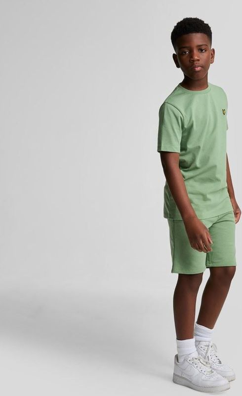 Lyle and Scott - Junior Short - Smoke Green - Korte Broek - Elastieke Tailleband