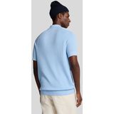 Lyle & Scott - Linnenmix Gebreide Polo - Donkerblauw