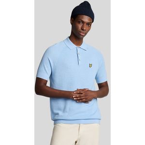 Lyle & Scott - Linen Blend Knitted Polo - Polo shirt - Donkerblauw