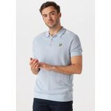 Linen Blend - Knitted Polo - Lichtblauw - Linnenmix