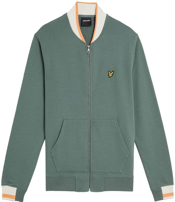 Lyle & Scott - Half Tipped Jersey Bomberjack - Groen - Herenjas