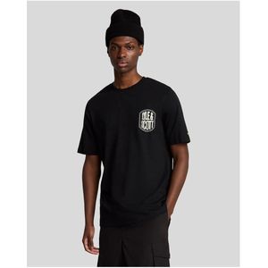 Lyle & Scott - T-shirt - Zwart - Katoen - Geborduurd Embleem