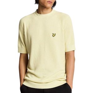 Lyle & Scott - T-shirt - Lichtgeel - Gebreid
