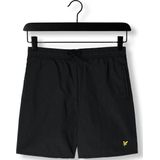 Lyle and Scott Junior - Zwembroek - Zwart - Elastische Tailleband - Geel Vogeltjes Logo
