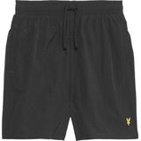 Lyle and Scott Junior - Zwembroek - Zwart - Elastische Tailleband - Geel Vogeltjes Logo