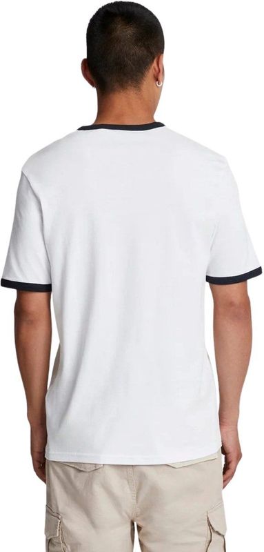 Lyle & Scott - Ringer T-Shirt - Wit - Katoen - Korte Mouwen
