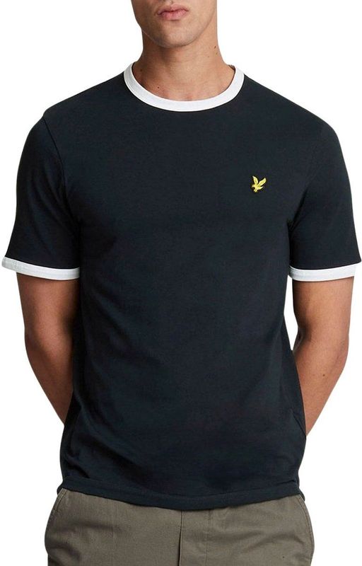 Lyle & Scott - Ringer T-Shirt - Blauw - Katoen