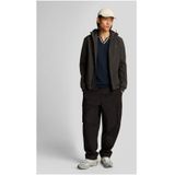 Lyle & Scott gebreide polo met open kraag en punt - donkerblauw