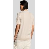 Lyle & Scott gebreide polo met open kraag en punt - pruimtruffel