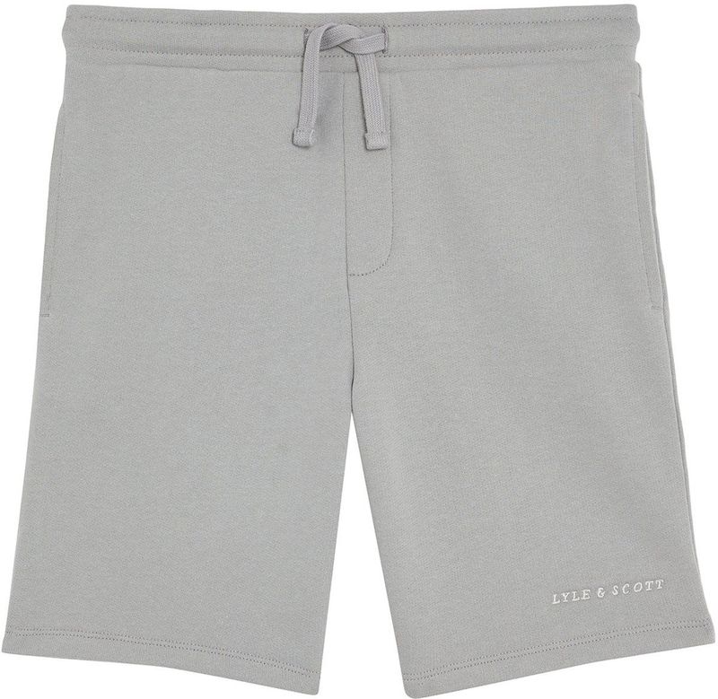 Lyle & Scott Script Embroidered Sweat Short Broeken Jongens - Grijs - Maat 98/104