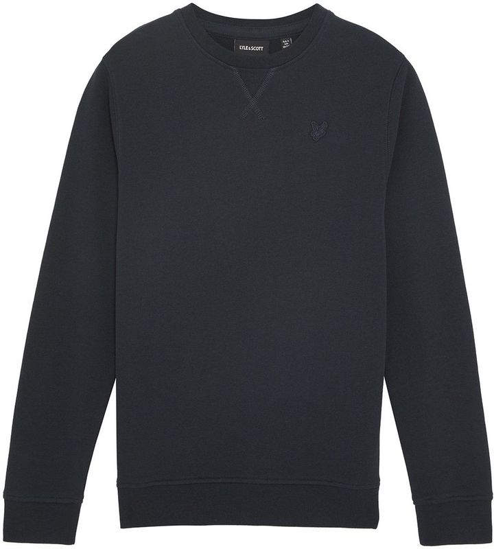 Lyle & Scott - Tonal Crew Neck Sweatshirt - Donkerblauw - Trui