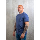 Shirt - Effen - Jersey - Normale Pasvorm - Kwartmouw