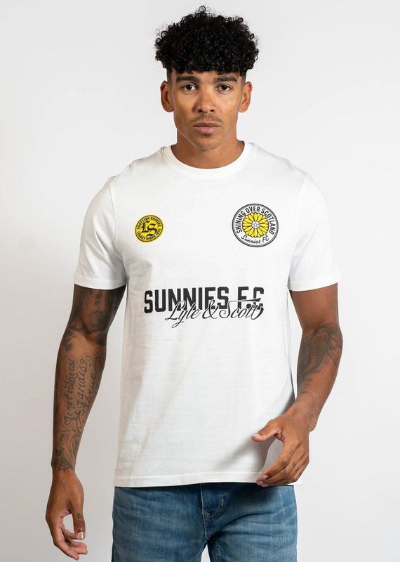 Lyle & Scott - Sunnies FC Graphic T-Shirt - T-shirt - Wit - 100% Katoen