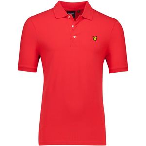 Lyle&Scott - Polo-Shirt - Rood - Korte Mouw - Pique Stof