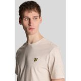 Lyle & Scott - Heather T-Shirt - Beige - Katoen - Korte Mouwen - Ronde Hals