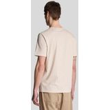 Lyle & Scott - Heather T-Shirt - Beige - Katoen - Korte Mouwen - Ronde Hals