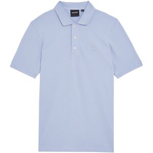 Lyle & Scott Superfine Katoenen Poloshirt - Brunnera Blauw