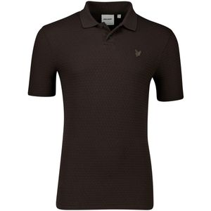 Lyle&Scott - Poloshirt - Bruin - Katoen - Korte Mouwen
