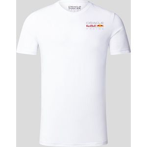 Red Bull Racing Logo Shirt Gekleurd Wit 2023 - Max Verstappen - Sergio Perez - Oracle