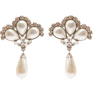 Alessandra Rich, Accessoires, Dames, Grijs, ONE Size, Earrings