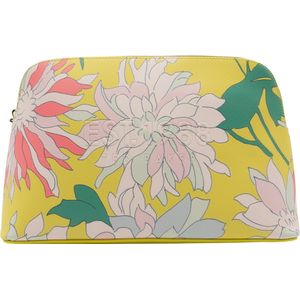 Ted Baker Florer Floral Printed Wash Bag Dames Beautycase - Yellow