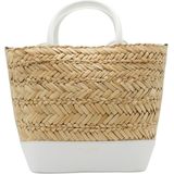 Ted Baker Ivelie Medium Raffia Tote Dames - White - One Size