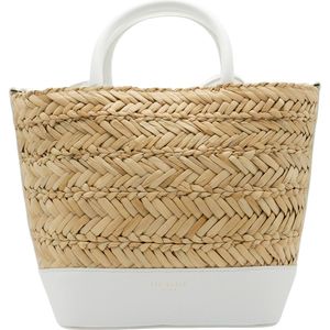 Ted Baker Ivelie Medium Raffia Tote Dames - White - One Size