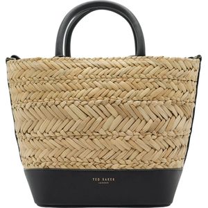 Ted Baker Ivelie Medium Raffia Tote Dames - Black - One Size