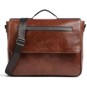 Ted Baker Aktetas Messenger Leer 40 cm Laptop compartiment tan